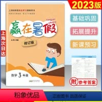 [正版]2023版 赢在暑假三年级/3年级 数学 沪教版 上海小学数学暑假作业 回顾本学期预习下学期上海3年级升4年级