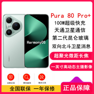 [全新]华为 Pura 80 Pro+ 16GB+512GB 釉青 一英寸高动态主摄 100W超级快充 昆仑玻璃 120Hz刷新率 华为P80 pro智能手机
