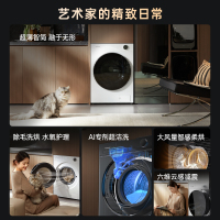 [新品]松下白月光5.0Ultra全自动家用10KG洗烘一体洗衣机N4MD1