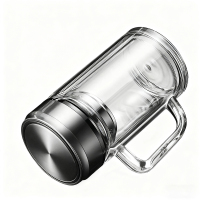 百晟长恒BSCH-A36GS 360 茶水分离 双层防烫 玻璃杯 (计价单位:个) 透明