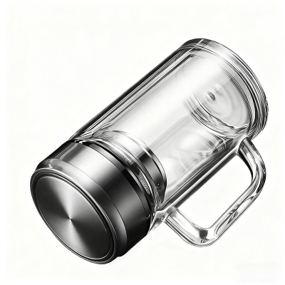 百晟长恒BSCH-A36GS 360 茶水分离 双层防烫 玻璃杯 (计价单位:个) 透明