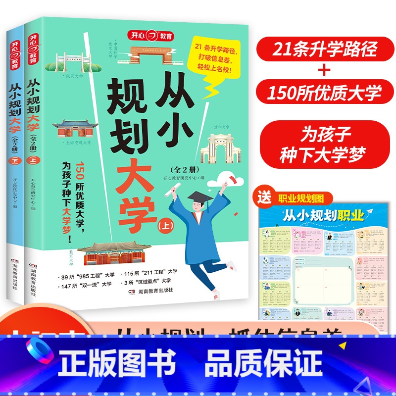 [小初高适用]从小规划大学上下(全2册) 初中通用 [正版]中考热点素材预测高分范文初中考英语热点作文冲刺手把手教你写英