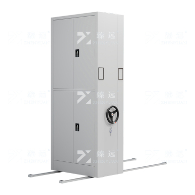 臻远ZY-MJJA-01 手摇密集架移动档案柜钢制轨道密集柜 通双节 一列一组