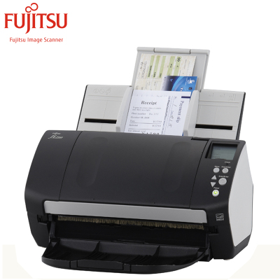 富士通（Fujitsu）Fi-7160扫描仪A4高速双面自动进纸扫描仪馈纸式扫描仪（黑色）