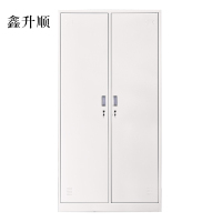 鑫升顺加厚二门钢制更衣柜员工柜铁皮职工储物柜带锁存包柜鞋柜[工厂现做 7天内发货]