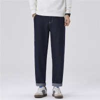 秋冬美式复古牛仔裤男士厚款宽松直筒潮牌高端哈伦休闲长裤男