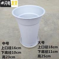 三维工匠塑料花盘 兰花专用花盆 塑料兰花盆 塑料花盆 高级兰花 红色[大号口径18高25cm]带托盘 兰花盆[4花盆容器