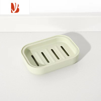 三维工匠北欧双层沥水肥皂盒带盖创意卫生间塑料香皂架防水肥皂架置物架 双层沥水皂盒[北欧绿1个]