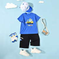 [1件3折]铅笔俱乐部童装2025夏装新款男小童短裤宝宝针织中裤儿童五分裤子