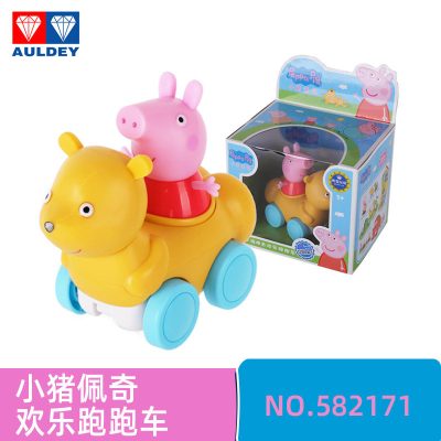 奥迪双钻小猪佩奇玩具套装欢乐跑跑车家庭车佩琪琦乔治儿童过家家佩奇欢乐跑跑车-582171