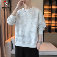 啄木鸟卫衣男士2025年秋季时尚扎染上衣宽松休闲圆领长袖T恤男款