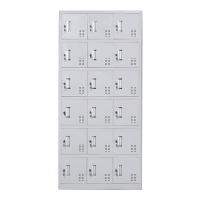 豪利特收纳柜财务档案柜资料柜加厚文件柜办公室带锁铁皮柜十八门更衣柜