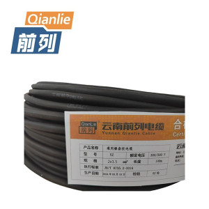 前列 通用橡套软电缆 YZ 2x1.5mm2 100米卷