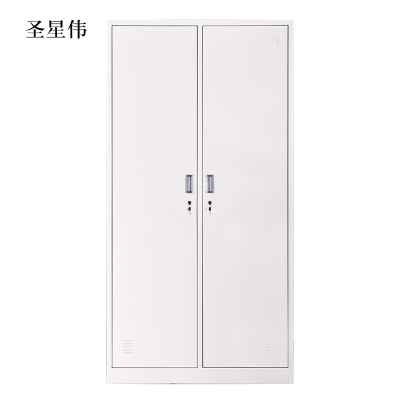 圣星伟加厚二门钢制更衣柜员工柜铁皮职工储物柜带锁存包柜鞋柜