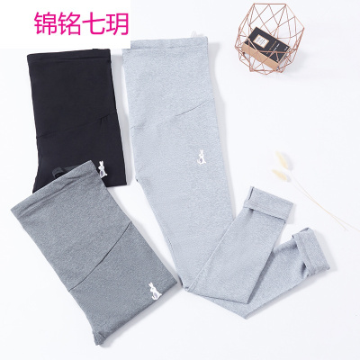 锦铭七玥孕妇裤018春夏新托腹裤高弹力百搭外穿薄孕妇打底裤