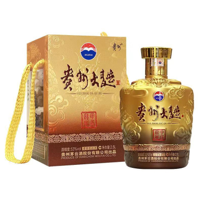 茅台股份贵州大曲龙年纪念酒53度2500ml酱香型白酒2.5L
