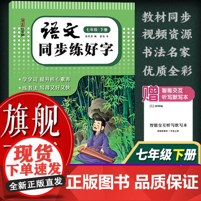 [正版]语文同步练好字(7下) 湖美好字帖 小学七年级语文同步临摹正楷硬笔书法描红练习儿童写字帖每日一练课外控笔训练书籍