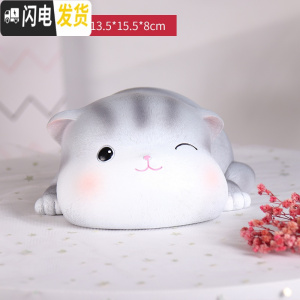 三维工匠宫廷猫大人用创意抖音家用可爱女生女孩儿童防摔存钱罐储蓄罐摆件 喵妮卡-中号D款防摔