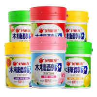 好丽友 木糖醇无糖口香糖101g*4瓶 [红]草莓+青提+香瓜