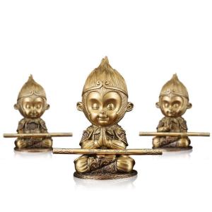 家柏饰(CORATED)齐天大圣孙悟空摆件创意酒柜办公室玄关装饰品斗战胜佛铜摆件