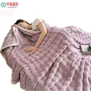 中盈惠彩 泡泡绒毯双人 RT-011 200*230cm 条