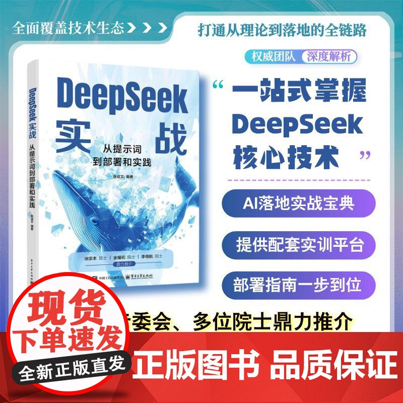 正版 DeepSeek实战 从提示词到部署和实践 MoE架构与多Token预测 Web UI对话界面搭建 RAG系统构建