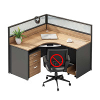 汉诺鑫威L型工位办公桌椅组合屏风办公室员工职员桌简约现代电脑桌l型单人位