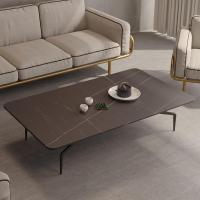 意式岩板茶几北欧轻奢客厅大理石泡茶桌约办公室简小茶几桌长方形