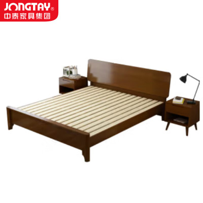 中泰(jongtay)1.35米实木床简约米框架单人床 J-CDZ83
