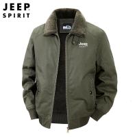 JEEPspirit冬季男士棉衣加绒加厚保暖棉服大码男装外套棉服0786