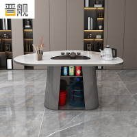 晋舰岩板茶桌椅组合现代家用阳台简约茶桌办公室泡茶桌 1.3桌