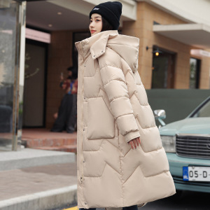 欧洲站2024冬季新款可拆卸帽棉衣女中长款过膝加厚棉袄棉服女外套
