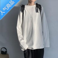 喻娄秋季长袖T恤男纯色打底衫潮牌休闲宽松tb卫衣内搭上衣服高街ins潮