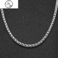 单链配链项链男士龙骨链加粗个性霸气嘻哈潮人简约银色钛钢不色 JiMi
