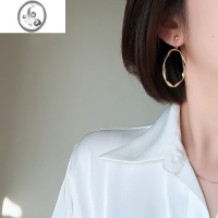 JiMi大圈耳夹蚊香盘 高级感耳环无耳洞女圆圈夸张性冷淡风简约耳饰酷