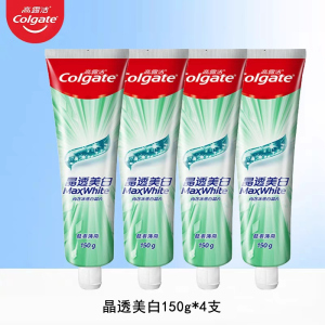 高露洁晶透美白牙膏150g健齿防蛀薄荷牙膏亮白清新口气口腔护理含氟