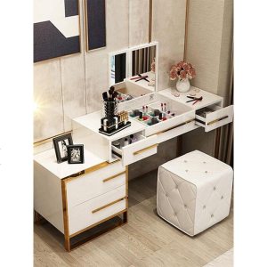 化妆电脑书桌梳妆台收纳柜一体卧室现代简约网红ins风小户型轻奢