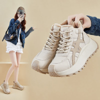 ins韩版新款加绒老爹鞋女冬季保暖增高休闲鞋