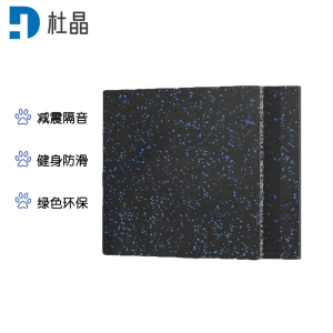 杜晶 DJ-DD259健身房橡胶地垫防滑减震隔音防砸缓冲地板健身地垫运动地胶50x50x2CM一块