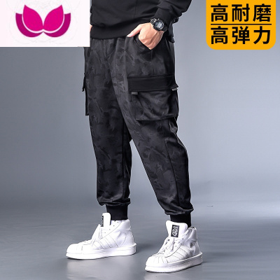 七斓大码工装裤男装潮牌薄款加肥加大胖子耐磨运动宽松休闲长裤子