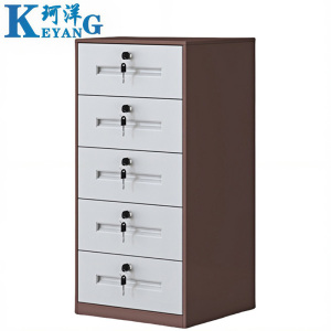 珂洋 抽屉柜 五斗咖套白 台