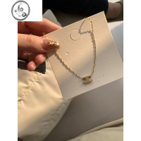 JiMi洗澡不用取!电镀保色 凯旋门项链高级轻奢感锁骨链钢钛项链女