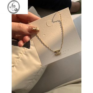 JiMi洗澡不用取!电镀保色 凯旋门项链高级轻奢感锁骨链钢钛项链女