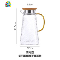 日式锤纹玻璃壶透明耐热防爆泡茶壶大容量白开水杯凉水壶防裂家用 FENGHOU 琳琅杯《2只杯子》