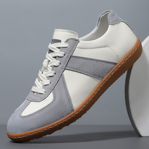 男鞋2025年春季新款时尚休闲板鞋日常百搭真皮系带休闲鞋