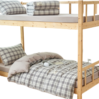 铭思沃宿舍三件套 0.9m床 灰格 套