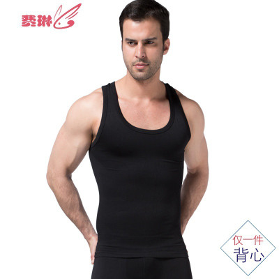 男士塑身衣束胸收腹背心形内衣收啤酒肚紧身塑型夏季薄费琳