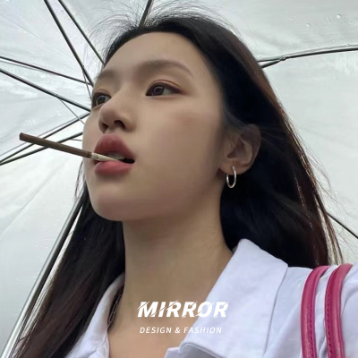 925纯银简约耳圈男女耳环耳饰轻奢个性气质2025新款气质网红时尚送女朋友老婆情人节七夕生日礼物