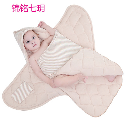 锦铭七玥新生儿抱被初生婴儿包被秋季婴幼儿用品秋冬加厚纯棉襁褓宝宝被子
