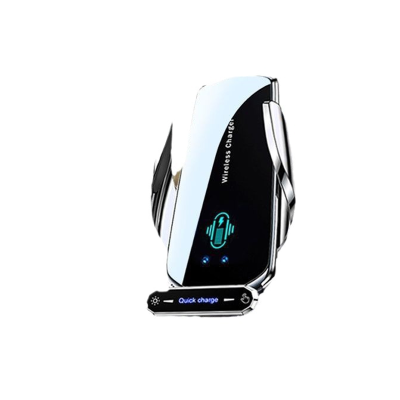 新款车载无线充电器导航汽车用手机支架苹果全自动感应黑科技 银色